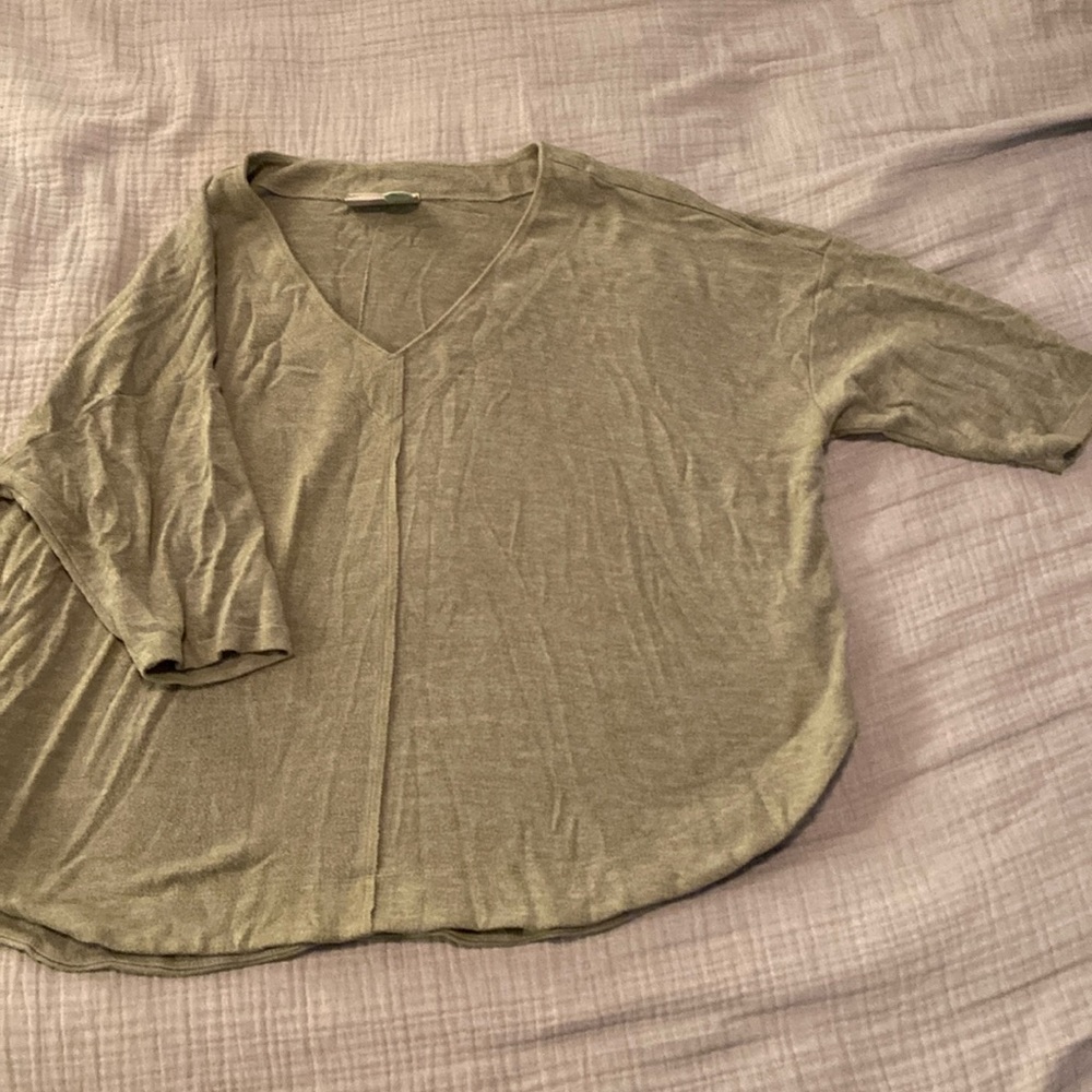 Anthropologie Sage Green Pajama Shirt